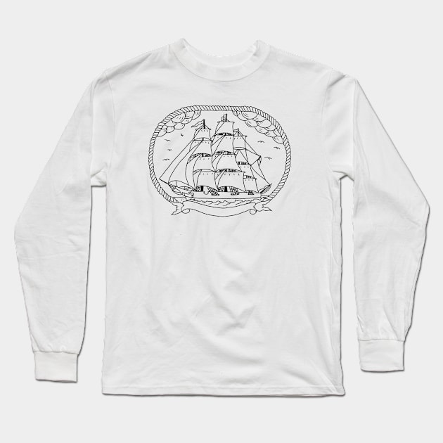 Ship Long Sleeve T-Shirt by ElviaMontemayor